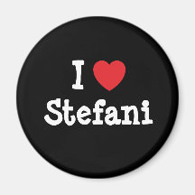 J'aime le T-shirt de coeur de Stefani Aimants