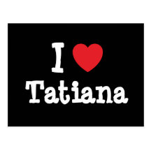 J'aime le T-shirt de coeur de Tatiana Cartes Postales