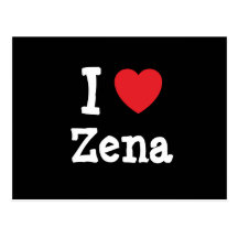J'aime le T-shirt de coeur de Zena Carte Postale