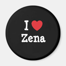 J'aime le T-shirt de coeur de Zena Aimants Pour Réfrigérateur