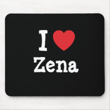 J'aime le T-shirt de coeur de Zena Tapis De Souris