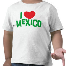 J'aime le T-shirt d'enfant en bas âge du Mexique
