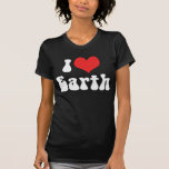 J'aime le T-shirt d'obscurité de la terre