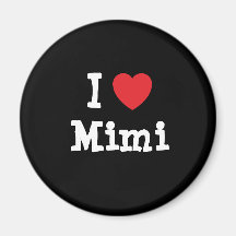 J'aime le T-shirt du coeur Mimi Magnets