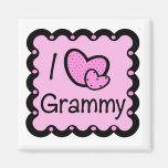 J'aime le T-shirt mignon de Grammy Magnets Pour Réfrigérateur