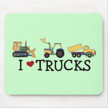 J'aime le T-shirts et les cadeaux de camions Tapis De Souris
