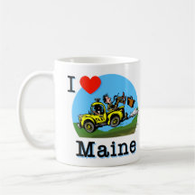 J'aime le taxi de pays du Maine Tasse À Café