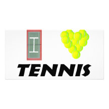 J'aime le tennis cartes avec photo