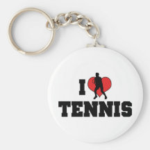 J'aime le tennis Keychain Porte-clé