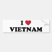 J'aime le Vietnam Autocollants Pour Voiture