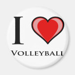 J'aime le volleyball magnets pour réfrigérateur