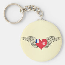 J'aime le Wallis-et-Futuna - ailes Porte-clef