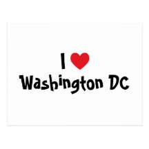 J'aime le Washington DC Carte Postale