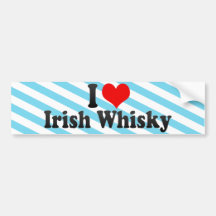 J'aime le whiskey irlandais autocollants pour voiture