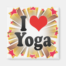 J'aime le yoga aimants pour réfrigérateur