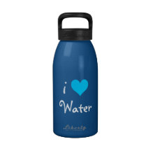 J'aime l'eau bouteille d'eau réutilisable