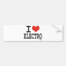 J'aime l'électro autocollants pour voiture