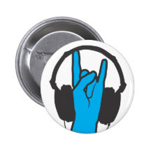J'aime l'électro bouton de COLLECTION de CMYK Pin's