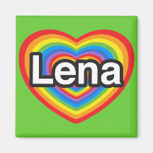J'aime Lena. Je t'aime Lena. Coeur Aimants