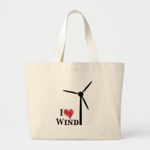 j'aime l'énergie éolienne sac en toile