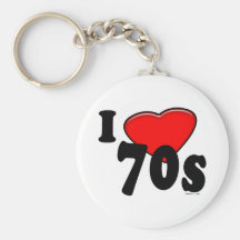 J'aime les années 70 Keychain Porte-clé