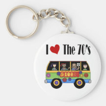 J'aime les années 70 porte-clef
