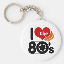 J'aime les années 80 porte-clef