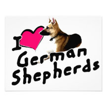 J'aime les bergers allemands ! invitations personnalisées