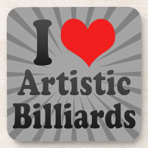 J'aime les billards artistiques sous-bock