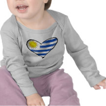 J'aime les cadeaux uruguayens de coeur de l'Urugua T-shirts
