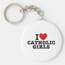 J'aime les filles catholiques porte-clé
