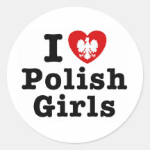 J'aime les filles polonaises autocollant
