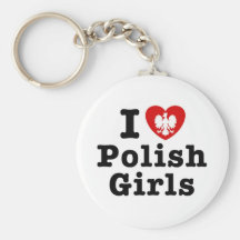 J'aime les filles polonaises porte-clés
