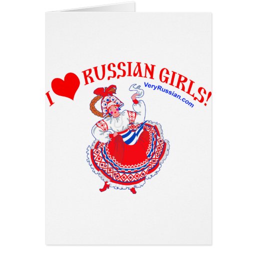 J'aime les filles russes cartes de vœux