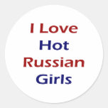 J'aime les filles russes chaudes autocollants