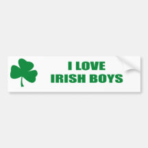 J'AIME LES GARÇONS IRLANDAIS ADHÉSIFS POUR VOITURE