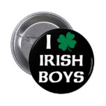 J'aime les garçons irlandais badges avec agrafe