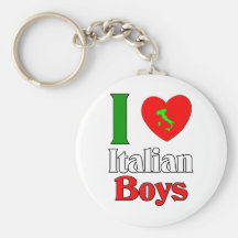 J'aime les garçons italiens porte-clé