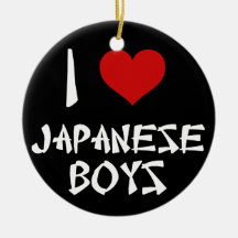 J'aime les garçons japonais ornements de noël
