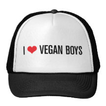 J'aime les garçons végétaliens casquettes