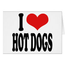 J'aime les hot-dogs cartes