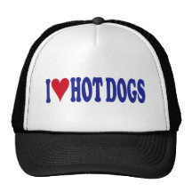 J'aime les hot-dogs casquettes