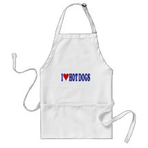 J'aime les hot-dogs tablier