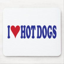 J'aime les hot-dogs tapis de souris
