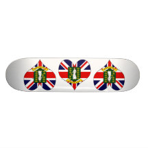 J'aime les Îles Vierges britanniques Plateaux De Skateboards