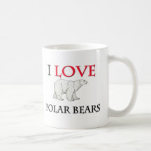 J'aime les ours blancs tasse à café