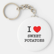J'aime les patates douces porte-clefs