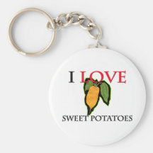 J'aime les patates douces porte-clefs