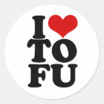 J'aime l'humour végétalien drôle de tofu adhésif