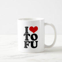 J'aime l'humour végétalien drôle de tofu mug